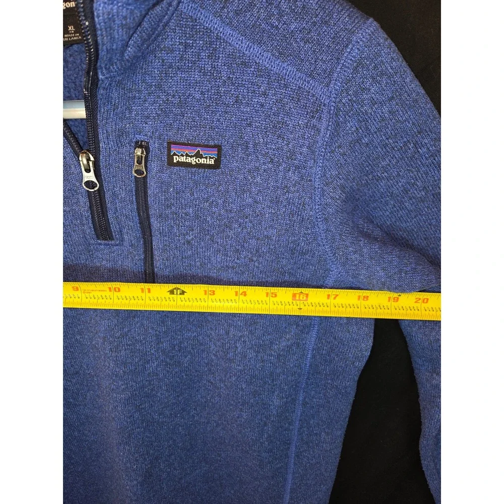 Patagonia Kids Fleece Pullover Blue Quarter Zip Size XL‎ 14 Made in Sri Lanka
